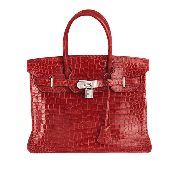 Hermès Birkin Crocodile Skin Red Bag
