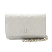 Chanel Grey Caviar Leather Wallet premium replica - image 1