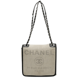 Chanel Deauville Pm Shoulder Canvas Leather Bag premium replica - image 1