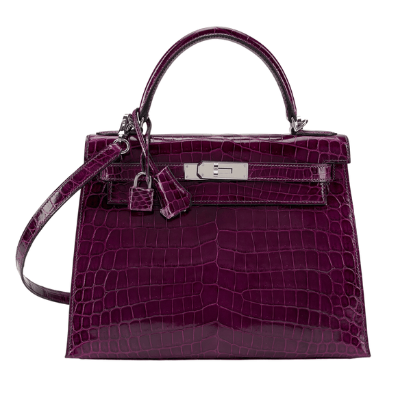 Hermès Kelly Crocodile Mahroon Bag
