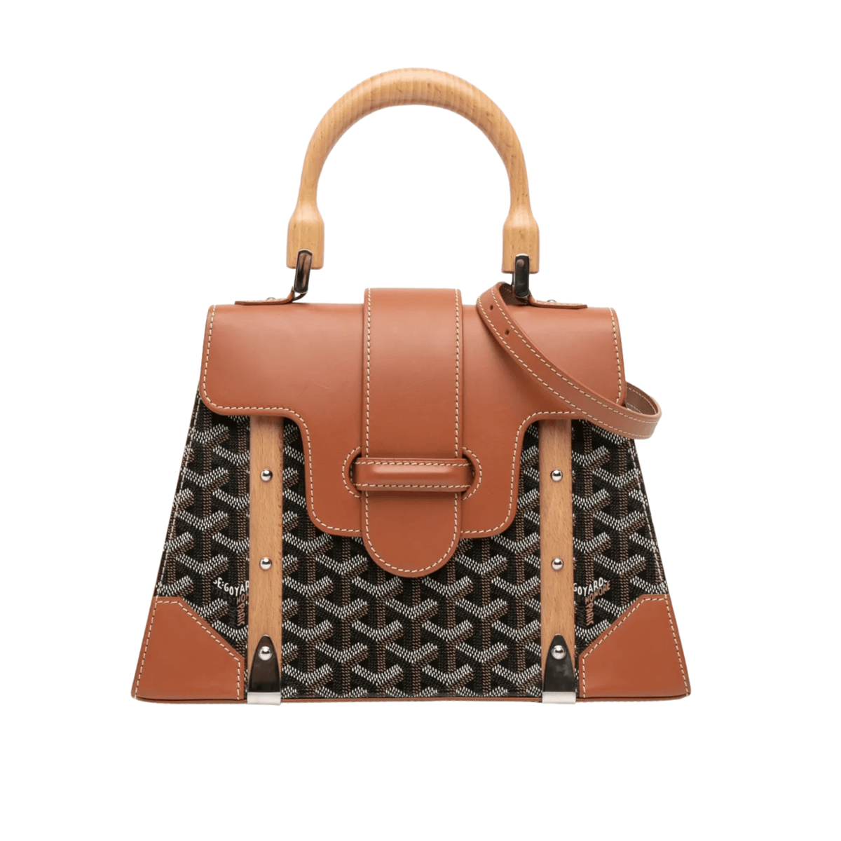 Goyard Saïgon Structuré Mini Black Tan Bag premium replica - image 1