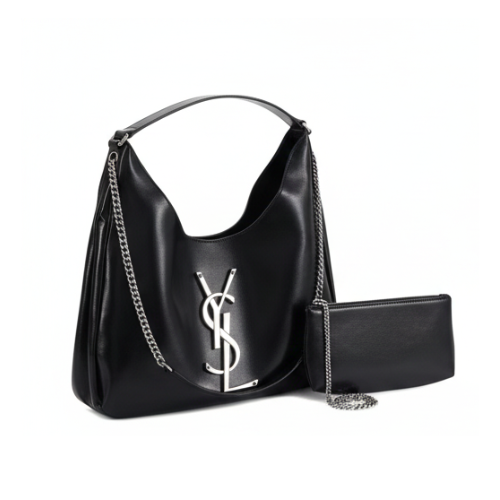 YSL Bag Le 5 À 7 Leather Hobo Wallet