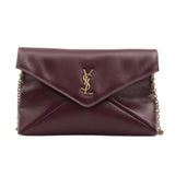 YSL Bag Cassandre Flap Chain Shoulder Dark Ruby Calfskin Leather Bag premium replica - image 1