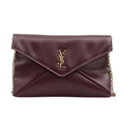 YSL Bag Cassandre Flap Chain Shoulder Dark Ruby Calfskin Leather Bag premium replica - image 1