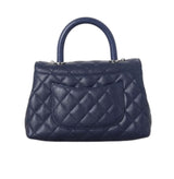 Chanel Coco Handle Mini Navy Blue Caviar Leather Bag premium replica - image 2