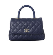 Chanel Coco Handle Mini Navy Blue Caviar Leather Bag premium replica - image 1