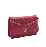 Chanel Classic Quilted Red Leather Wallet premium replica - image 2