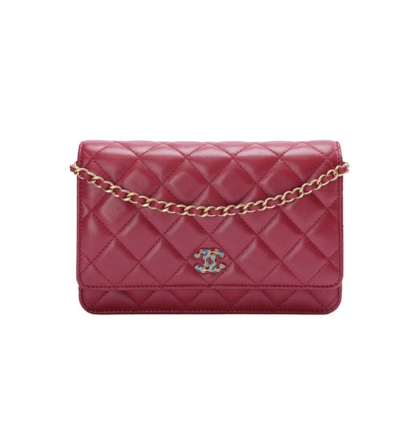 Chanel Classic Quilted Red Leather Wallet