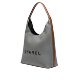 Chanel Deauville Canvas Tote Brown Leather Bag premium replica - image 2