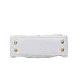Chanel Small Flap Top Handle Quilted Leather Bag – White premium replica - image 3