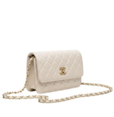 Chanel Classic Quilted White Lambskin Leather Bag premium replica - image 2
