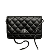Chanel Classic On Chain Black Leather Wallet premium replica - image 2