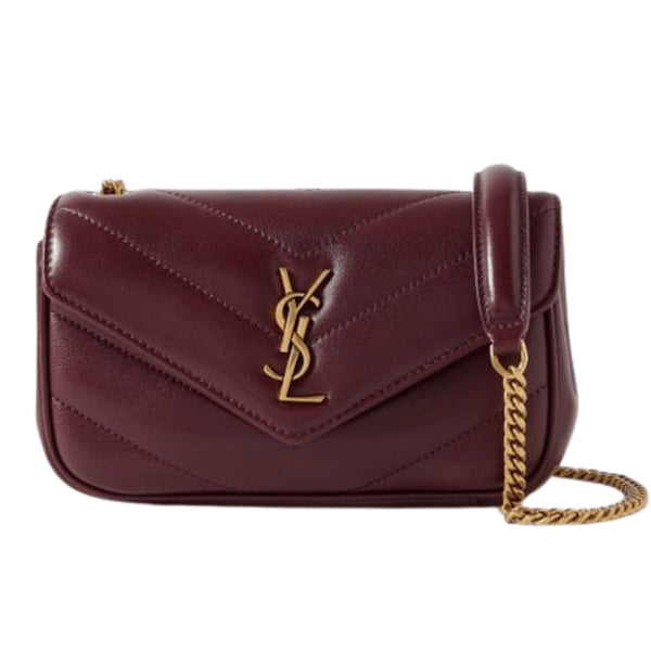 YSL Bag Loulou Mini Burgundy Hue Bag – Red
