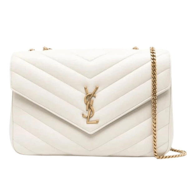 YSL Bag Loulou Shoulder White Bag
