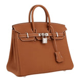 Hermès Birkin 25 Gold Togo Leather Palladium Hardware Bag premium replica - image 2