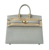 Hermès Birkin 25 Pale Grey Silvery Undertones Bag premium replica - image 1