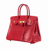 Hermès Birkin Crocodile Skin Red Bag premium replica - image 2