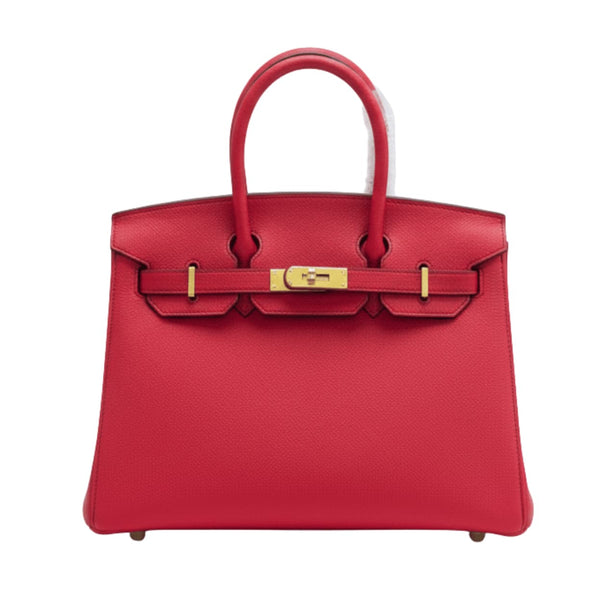 Hermès Birkin 30 Red Epsom Leather Gold Hardware Bag