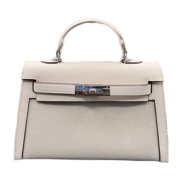 Hermès Mini Kelly Ii Epsom Leather Canvas Sides Bag