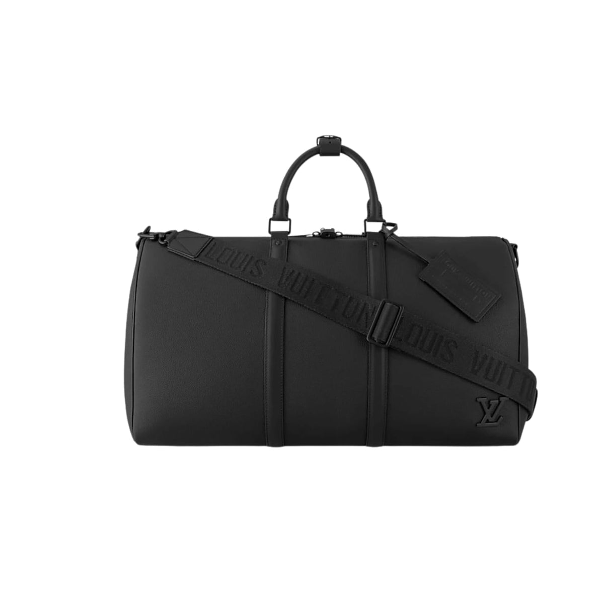 Louis Vuitton Keepall Bandoulière 50 Black Grained Cowhide Leather Bag premium replica - image 1