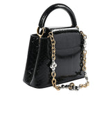 Louis Vuitton Snakeskin Flower Chain Capucines Mini Black Cap premium replica - image 3