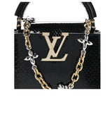 Louis Vuitton Snakeskin Flower Chain Capucines Mini Black Cap premium replica - image 2