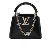 Louis Vuitton Snakeskin Flower Chain Capucines Mini Black Cap premium replica - image 1