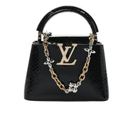 Louis Vuitton Snakeskin Flower Chain Capucines Mini Black Cap premium replica - image 1