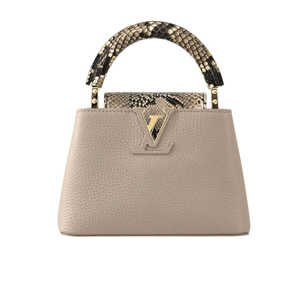 Louis Vuitton Capucines Bb Galet Grey Taurillon Leather Cap