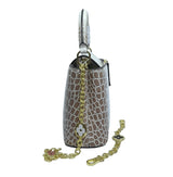 Louis Vuitton Capucines Mini White Brown Crocodilian Leather Cap premium replica - image 3
