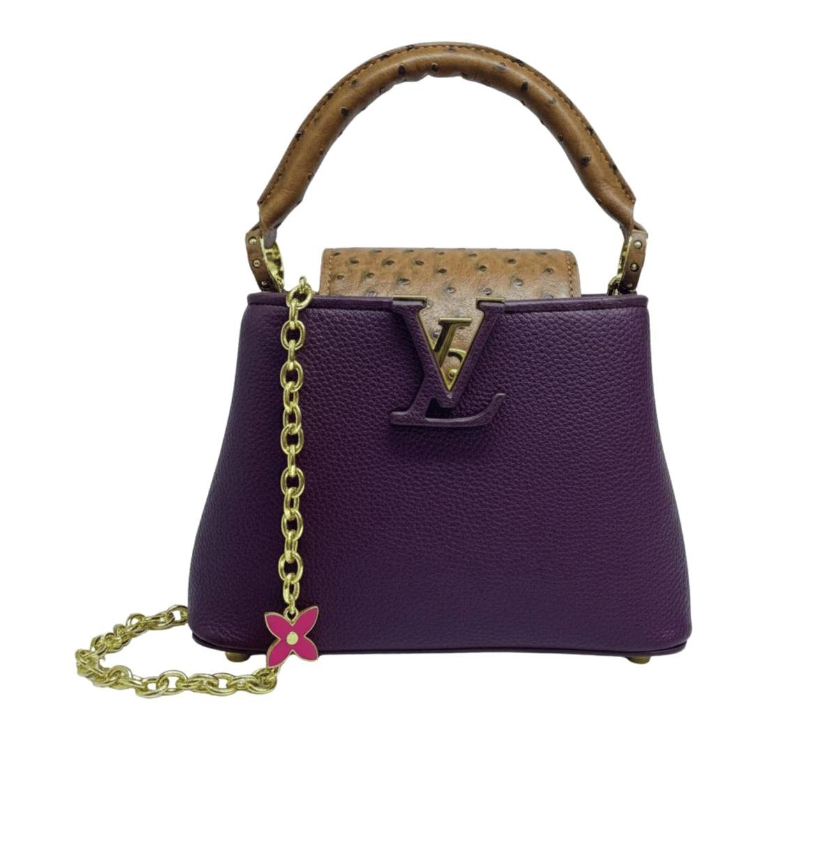 Louis Vuitton Capucines Purple Taurillon Leather Cap premium replica - image 1