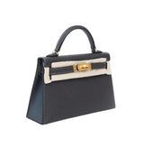 Hermès Mini Kelly Ii Sellier Dark Grey Epsom Leather Bag premium replica - image 2