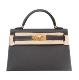 Hermès Mini Kelly Ii Sellier Dark Grey Epsom Leather Bag premium replica - image 1