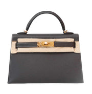 Hermès Mini Kelly Ii Sellier Dark Grey Epsom Leather Bag premium replica - image 1