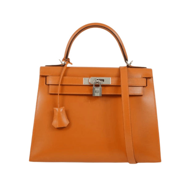 Hermès Kelly 28 Sellier Bright Orange Bag