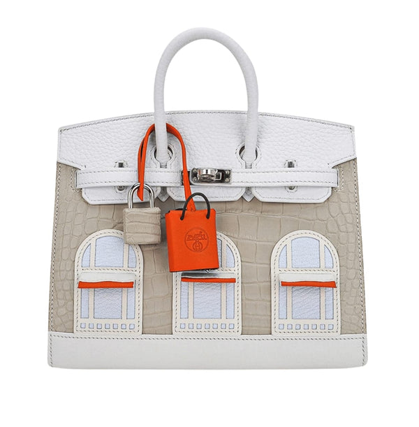 Hermès Birkin 20 Sellier Neige Faubourg Bag