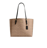 Coach Bag Mollie Tote Signature Coated Bag – Black premium replica - image 1