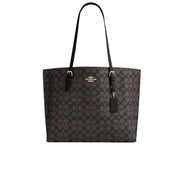 Coach Bag Mollie Tote Signature Canvas Jewelry – Black, Brown premium replica - image 1
