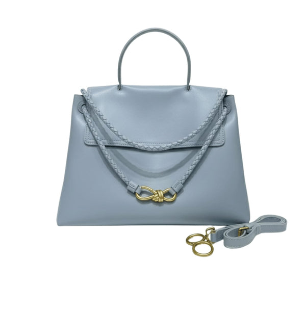 Bottega Veneta Ciao Top Handle Light Blue Leather Bag