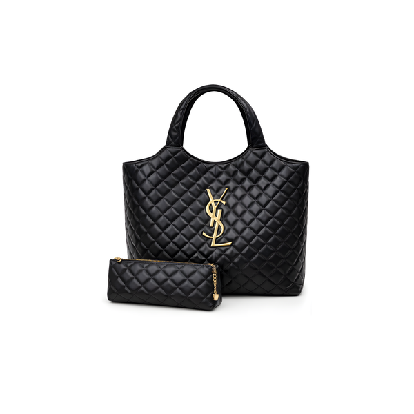YSL Bag Icare Maxi Quilted Black Bag