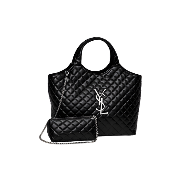 YSL Bag Icare Maxi Quilted Lambskin Black Bag