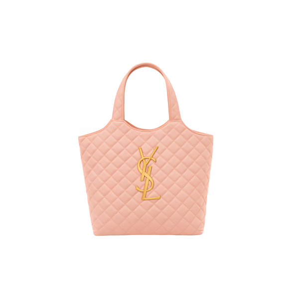 YSL Bag Icare Maxi Quilted Lambskin Tote Pale Bag