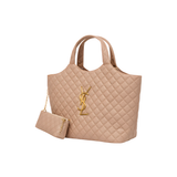 YSL Bag Icare Maxi Quilted Suede Beige Bag premium replica - image 2