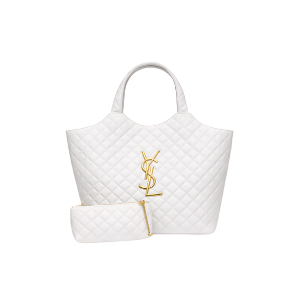 YSL Bag Icare Maxi White Lambskin Bag