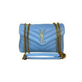 YSL Bag Loulou Matelassé Bleu Leather Bag premium replica - image 1