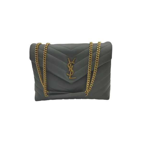 YSL Bag Loulou Grey-Golden Bag