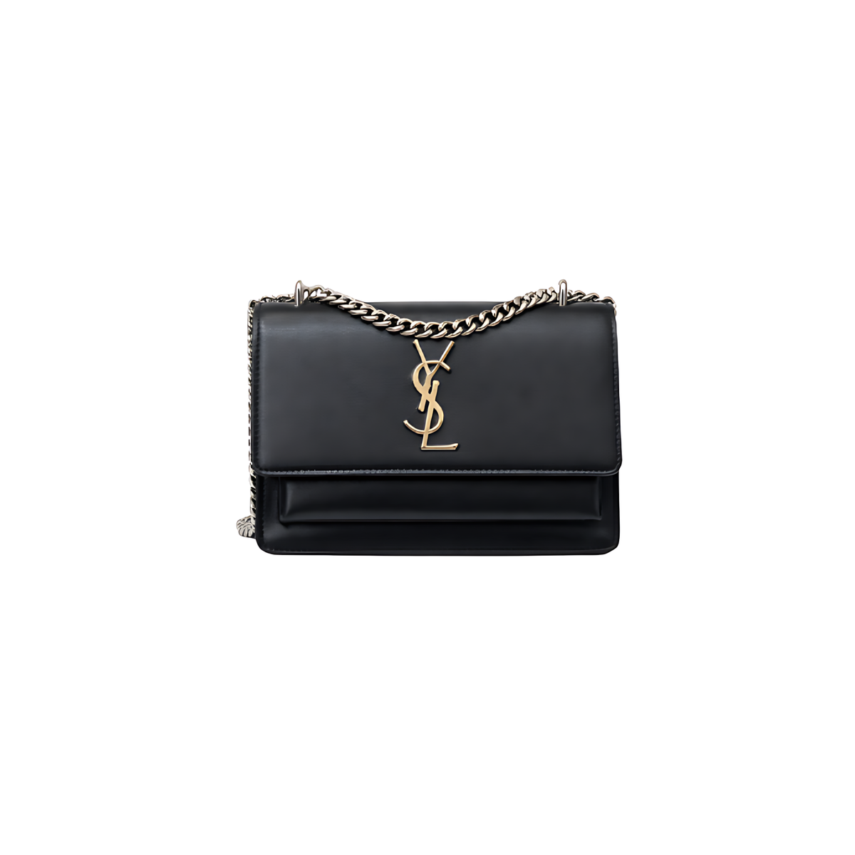 YSL Bag Sunset Medium Black Smooth Leather Bag premium replica - image 1