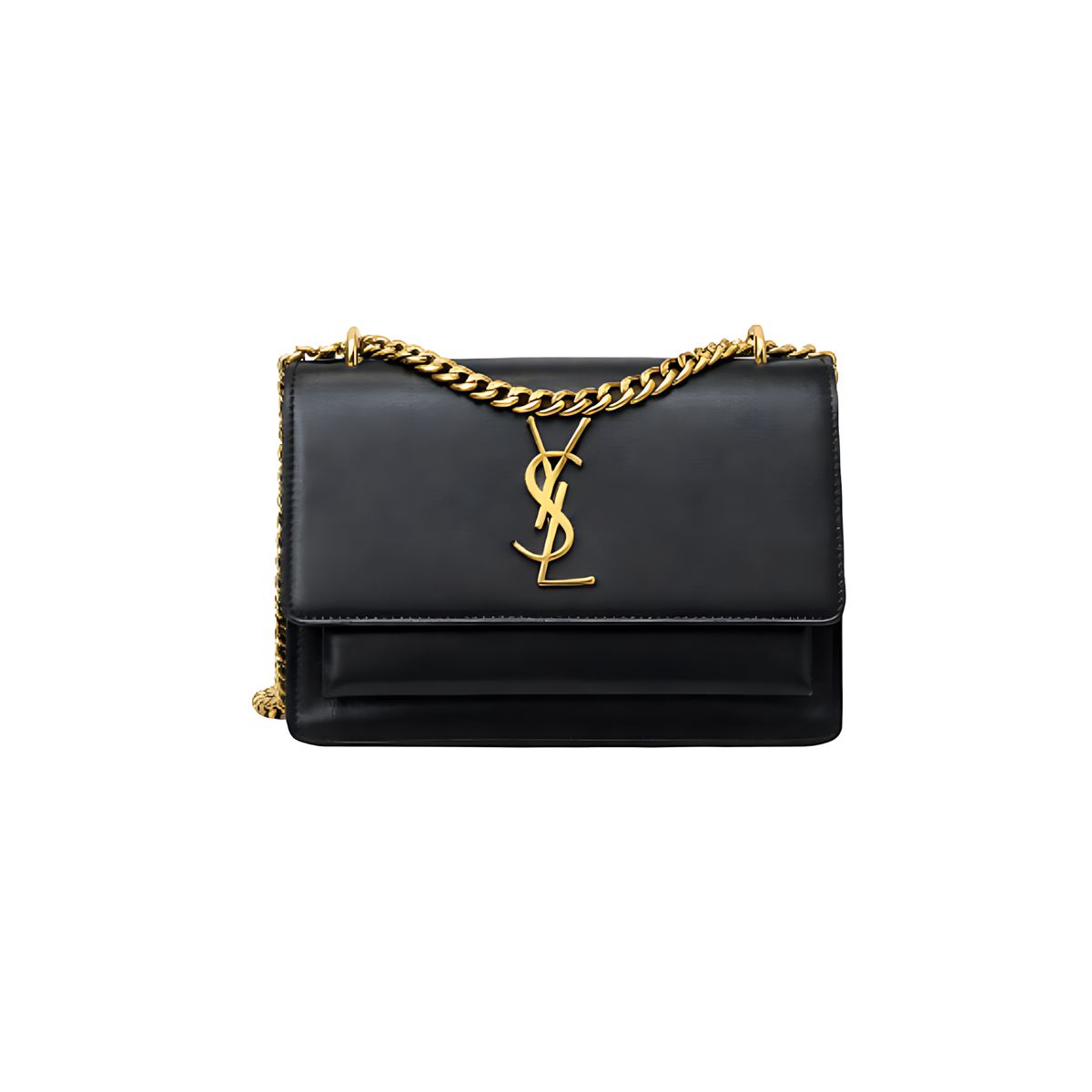 YSL Bag Sunset Medium Black Gold Bag premium replica - image 1