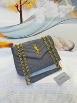 YSL Bag Loulou Grey-Golden Bag premium replica - image 4