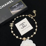 Chanel Cc Logo Choker Necklace Gold Tone Jewelry premium replica - image 5